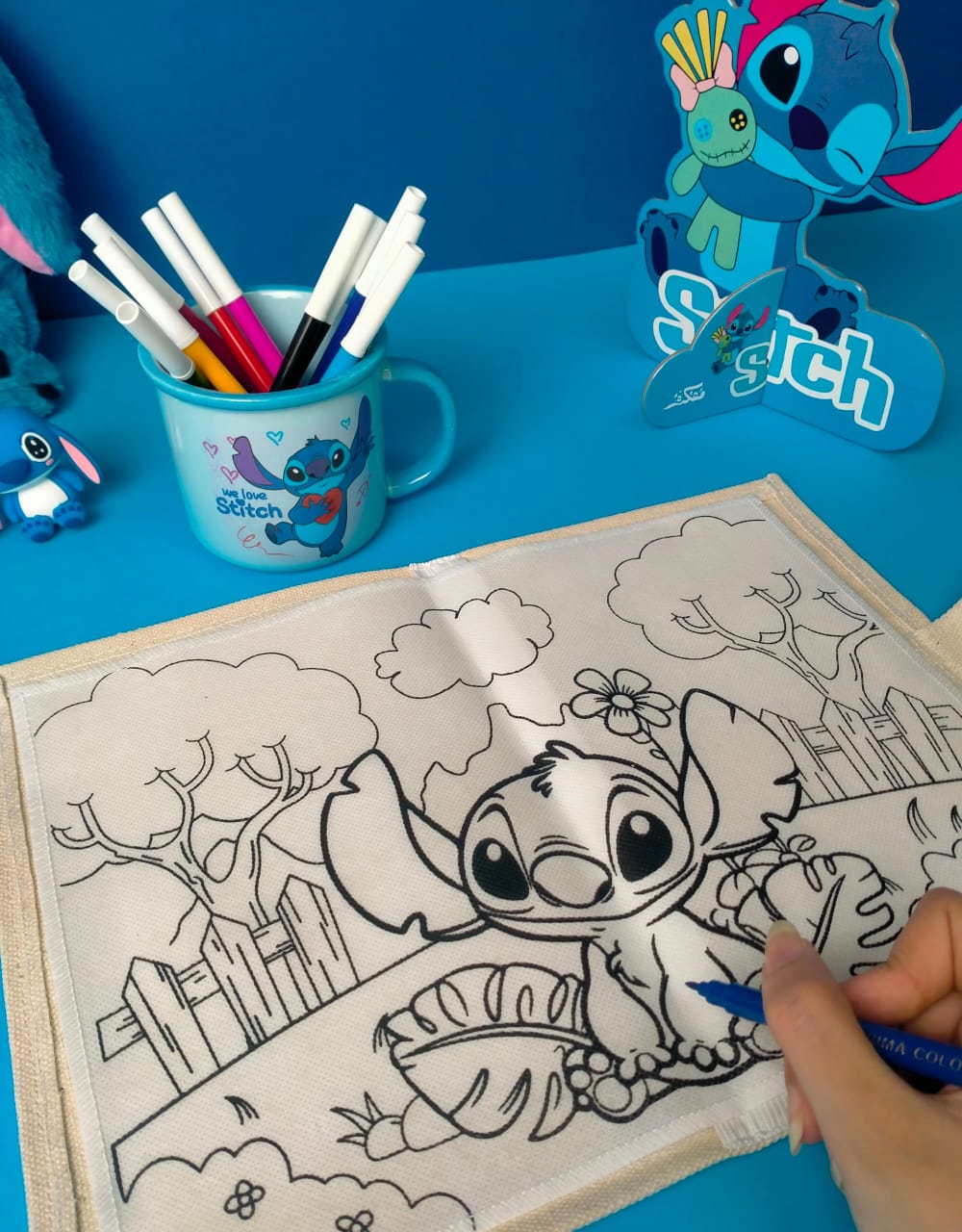 STITCH & ANGEL WASHABLE COLORING BOOK