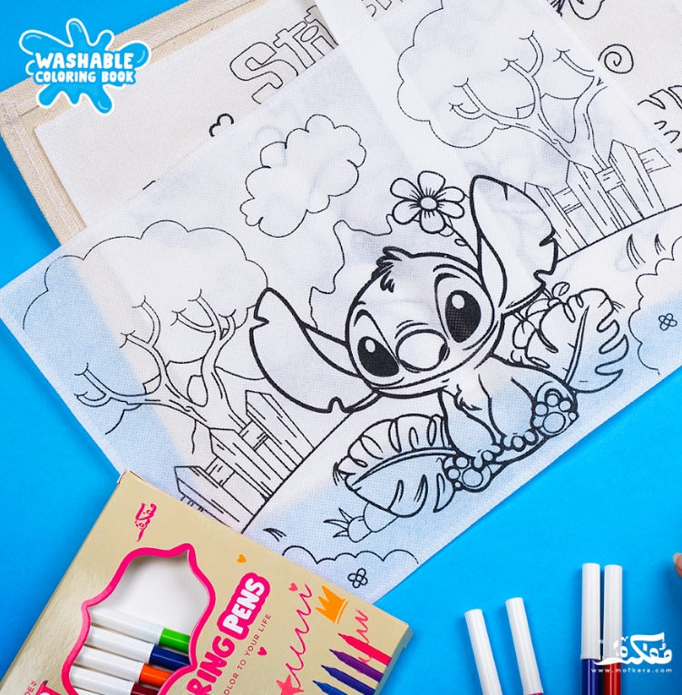 STITCH & ANGEL WASHABLE COLORING BOOK