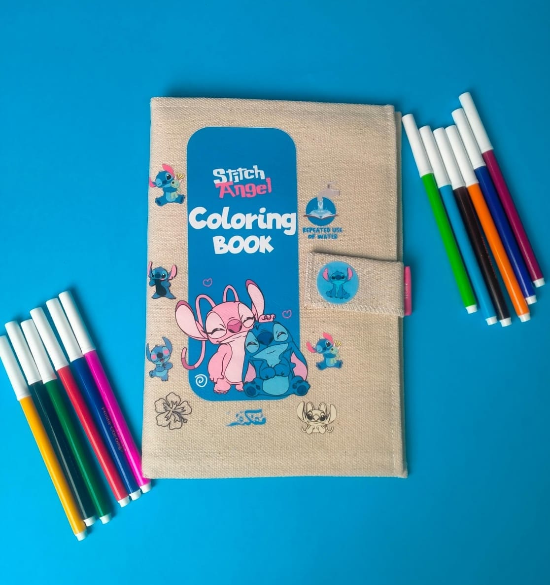 STITCH & ANGEL WASHABLE COLORING BOOK