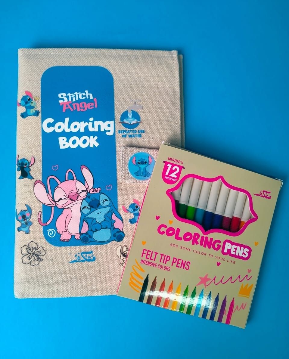 STITCH & ANGEL WASHABLE COLORING BOOK
