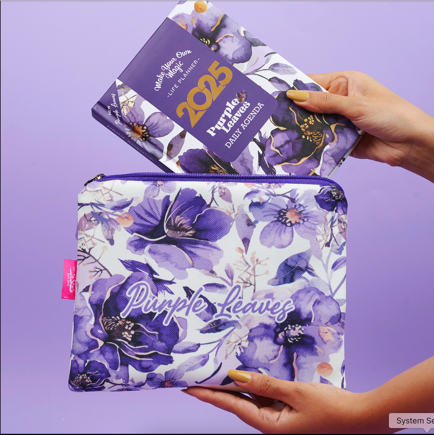 Pouch Purple Leaves