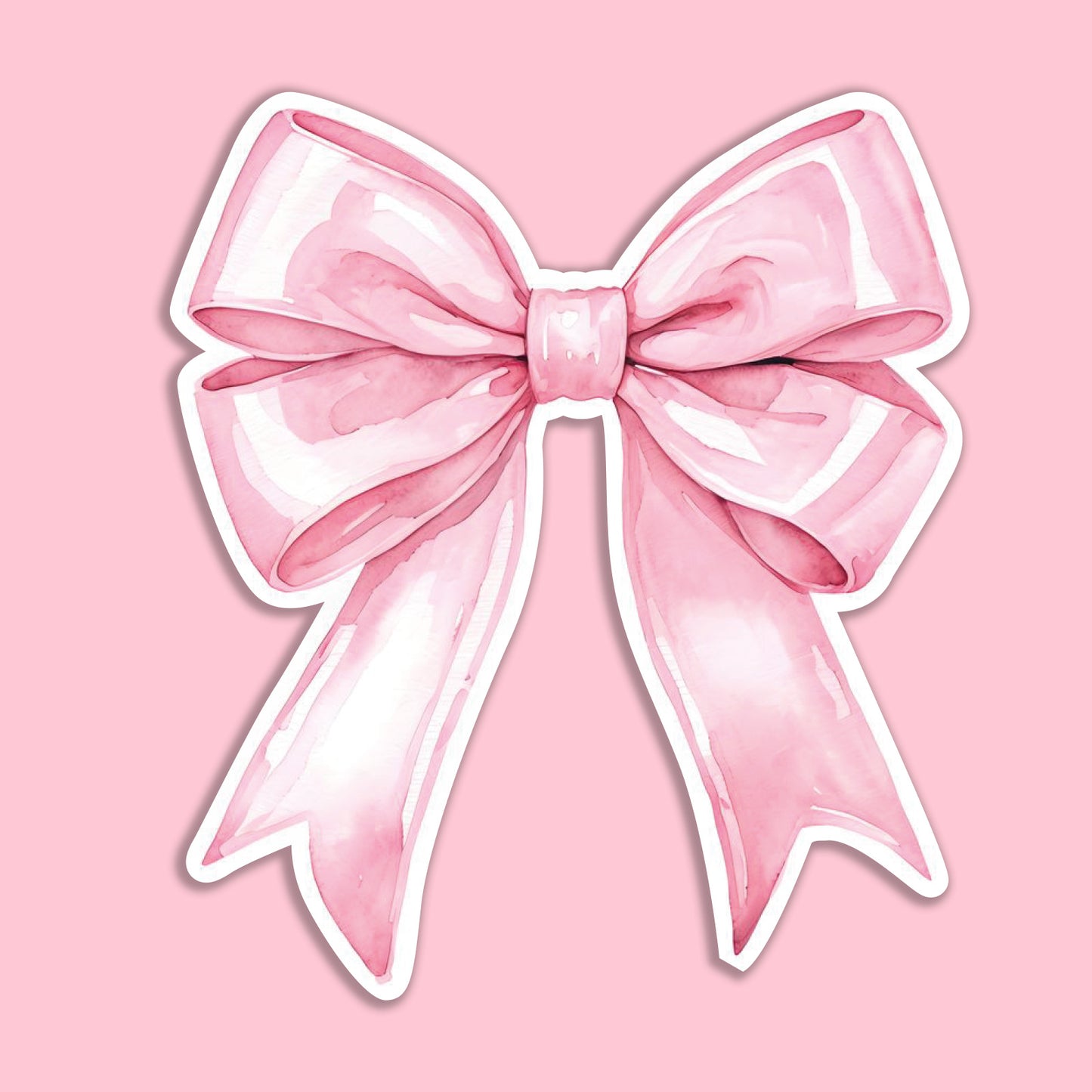 Pink Bow Laptop Stiker 2