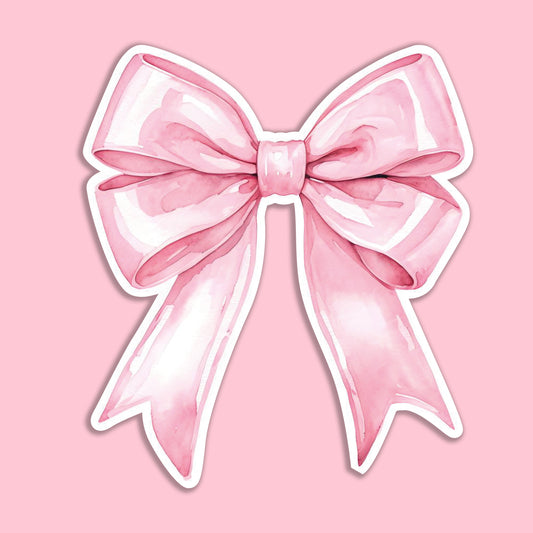 Pink Bow Laptop Stiker 2