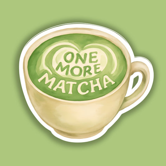 One More Matcha Laptop Stiker