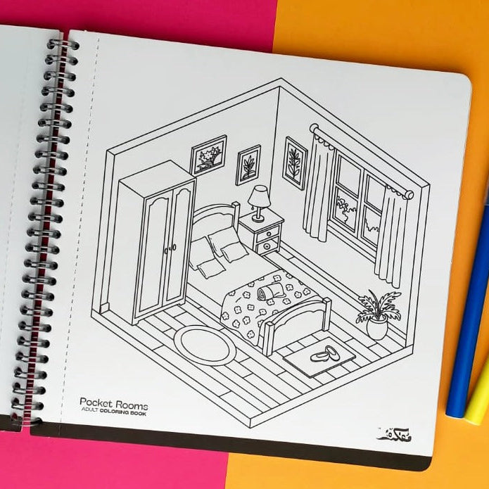 Pocket Rooms Coloring Book