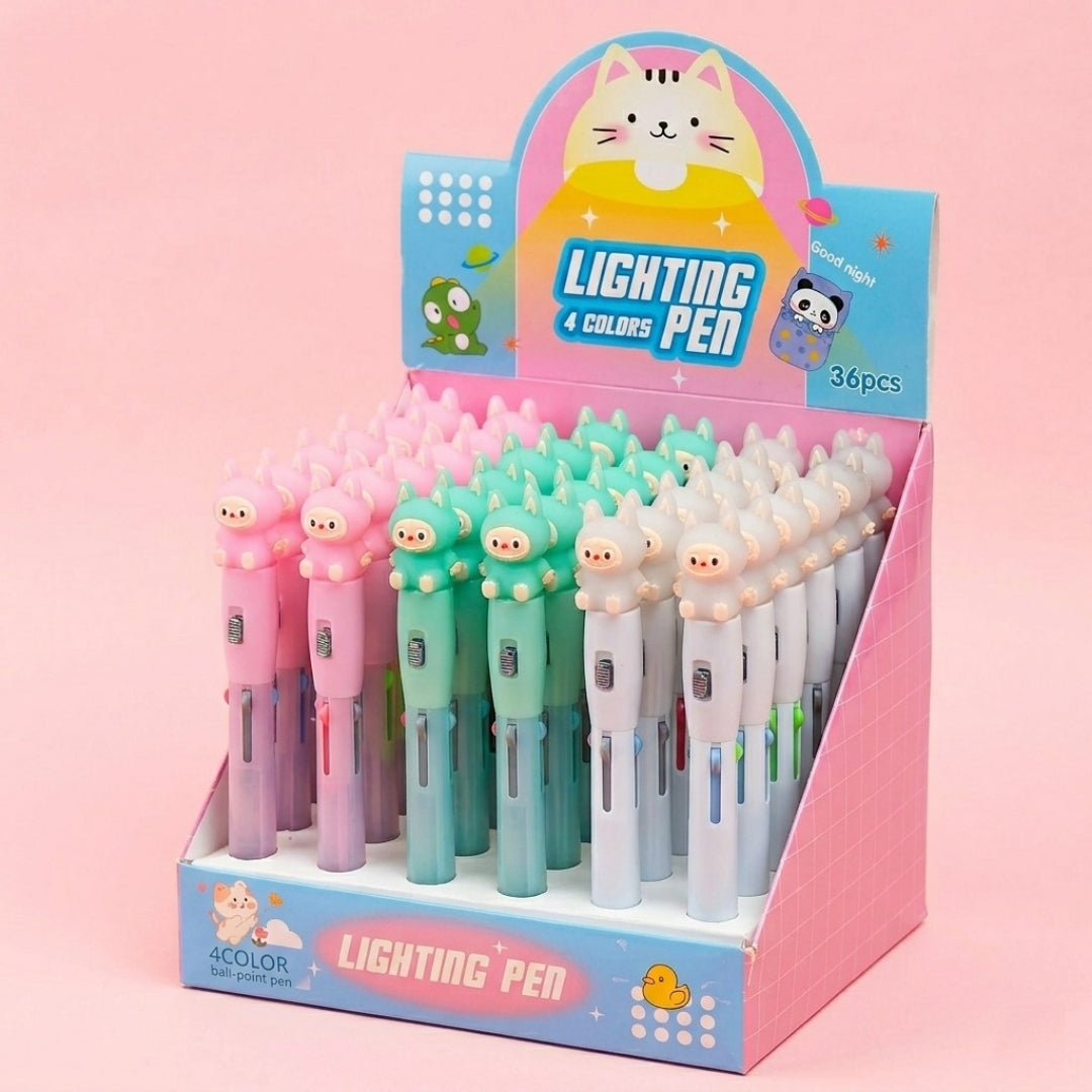 Labubu Lighting 4 Color Pen