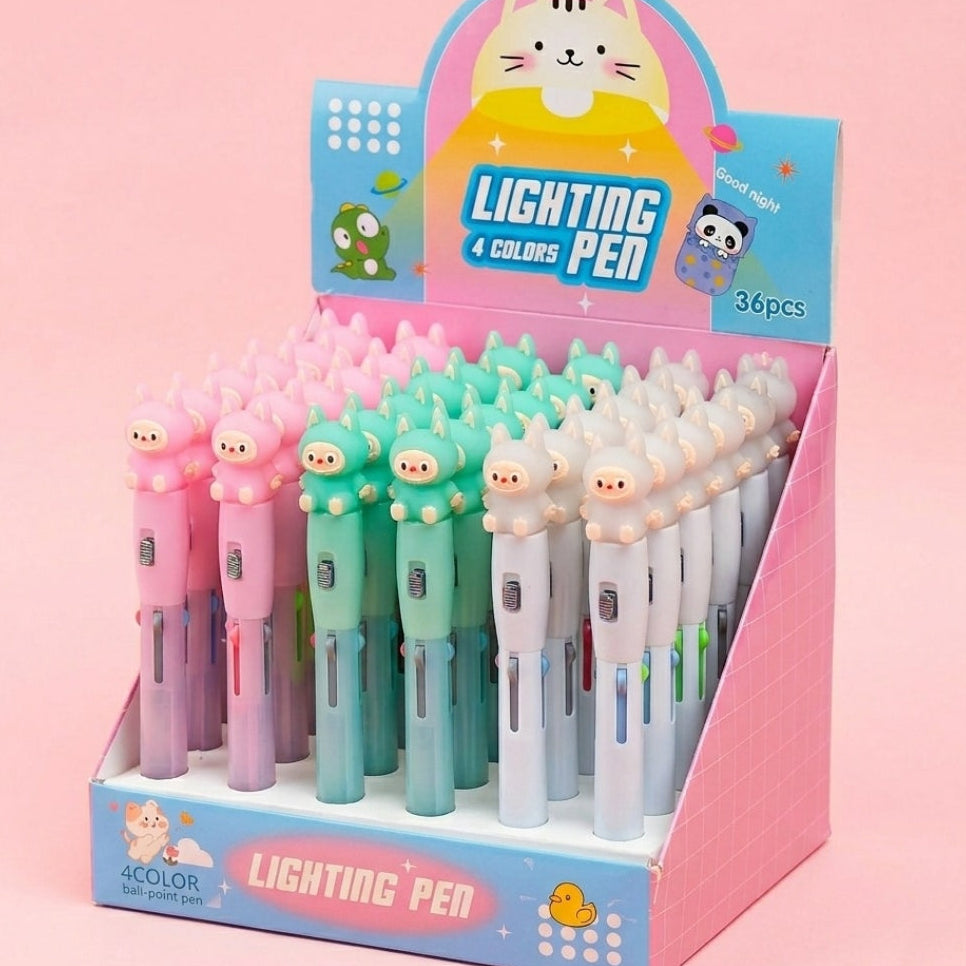 Labubu Lighting 4 Color Pen