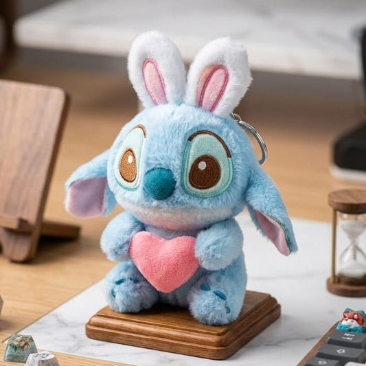 Stitch heart Plush Keychain