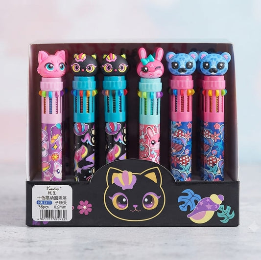 Cat 10 Color Pen