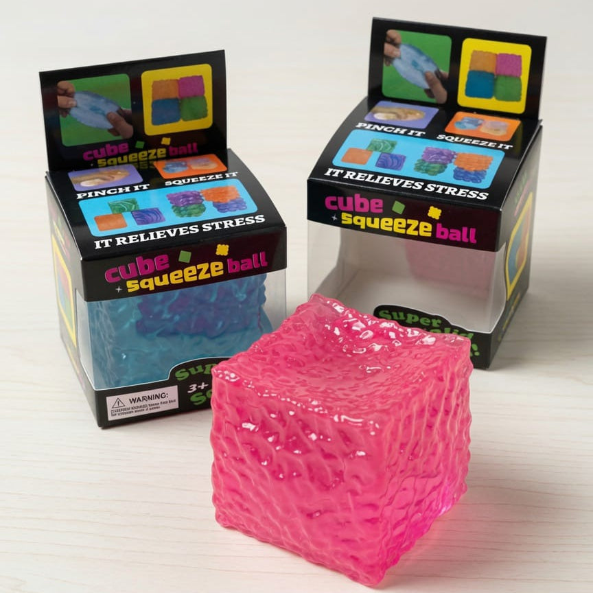 Needoh Textured Cube Squeeze Ball