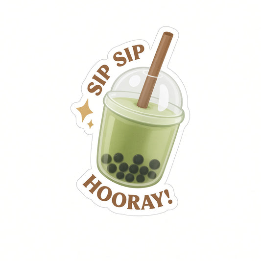 SIP SIP HOORAY Laptop Sticker