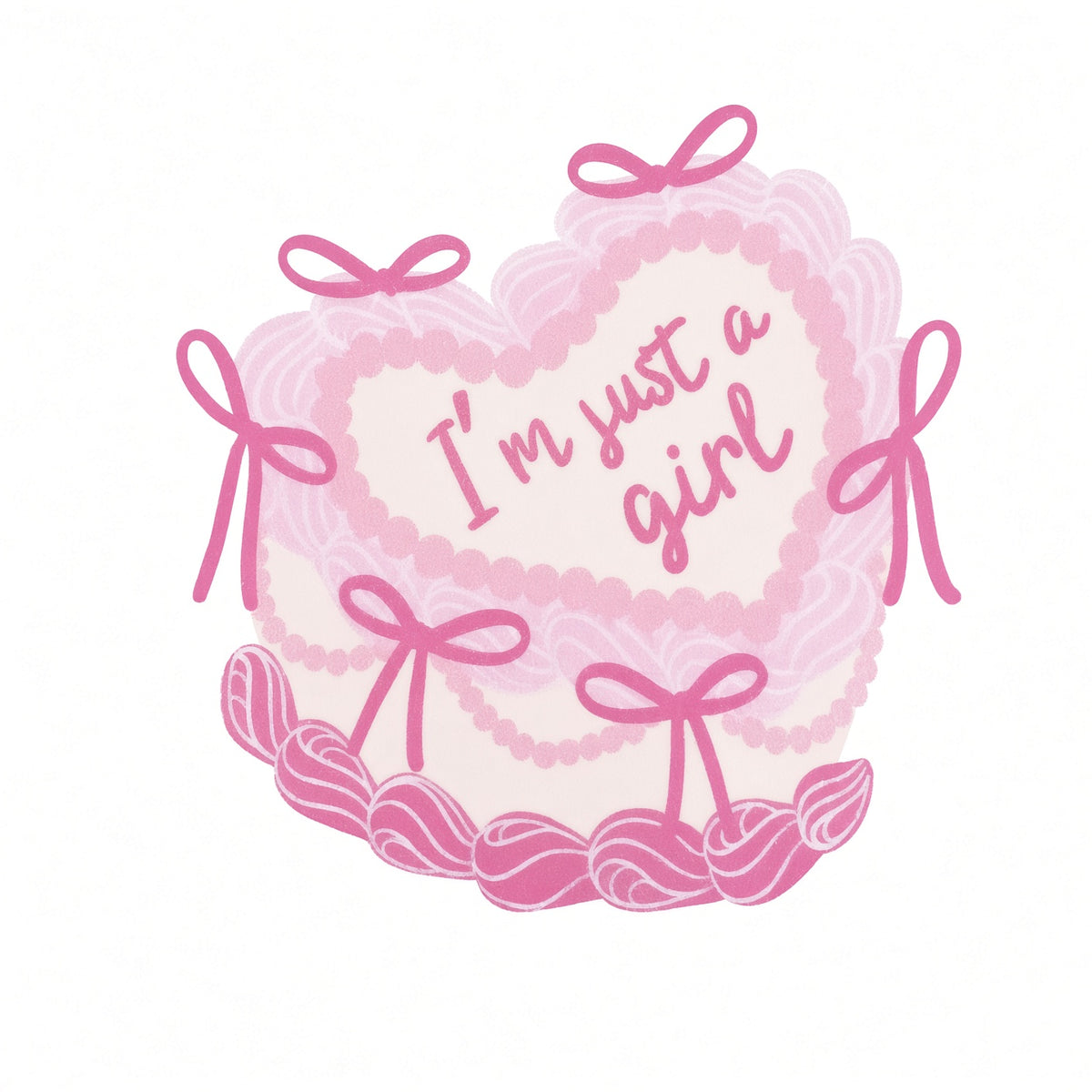 I'm Just a Girl Laptop Sticker