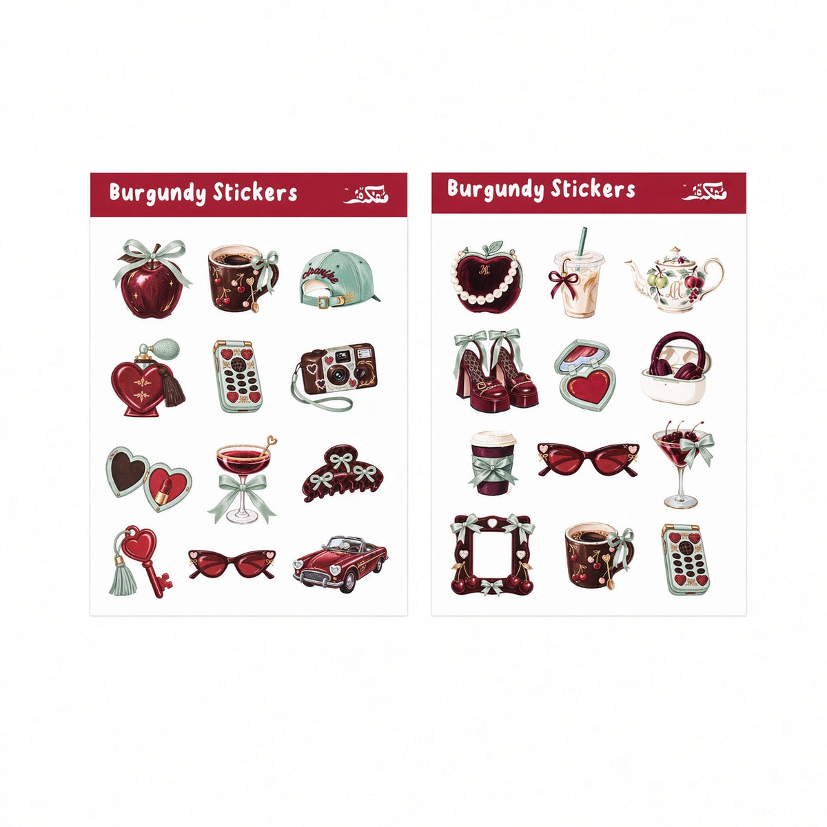 Burgundy Chic Stickers