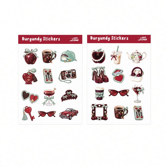 Burgundy Chic Stickers