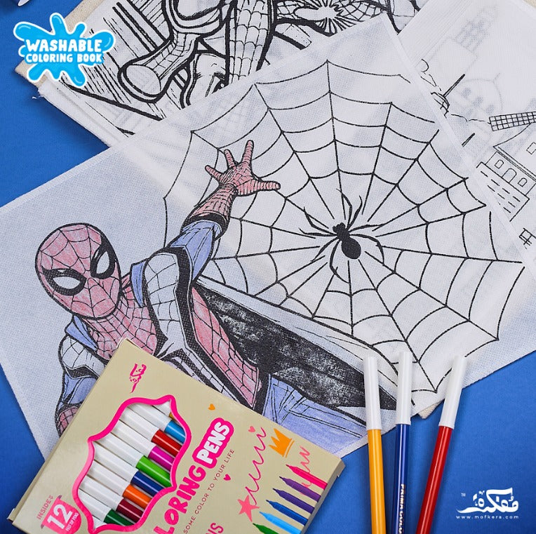 SPIDER MAN WASHABLE COLORING BOOK