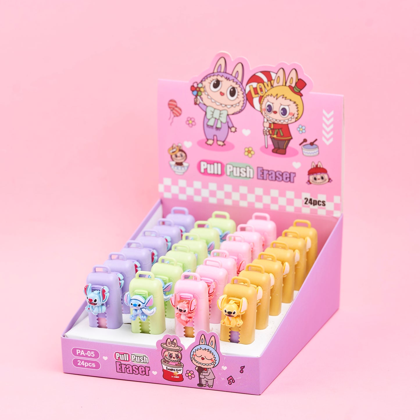 Stitch pull push Eraser