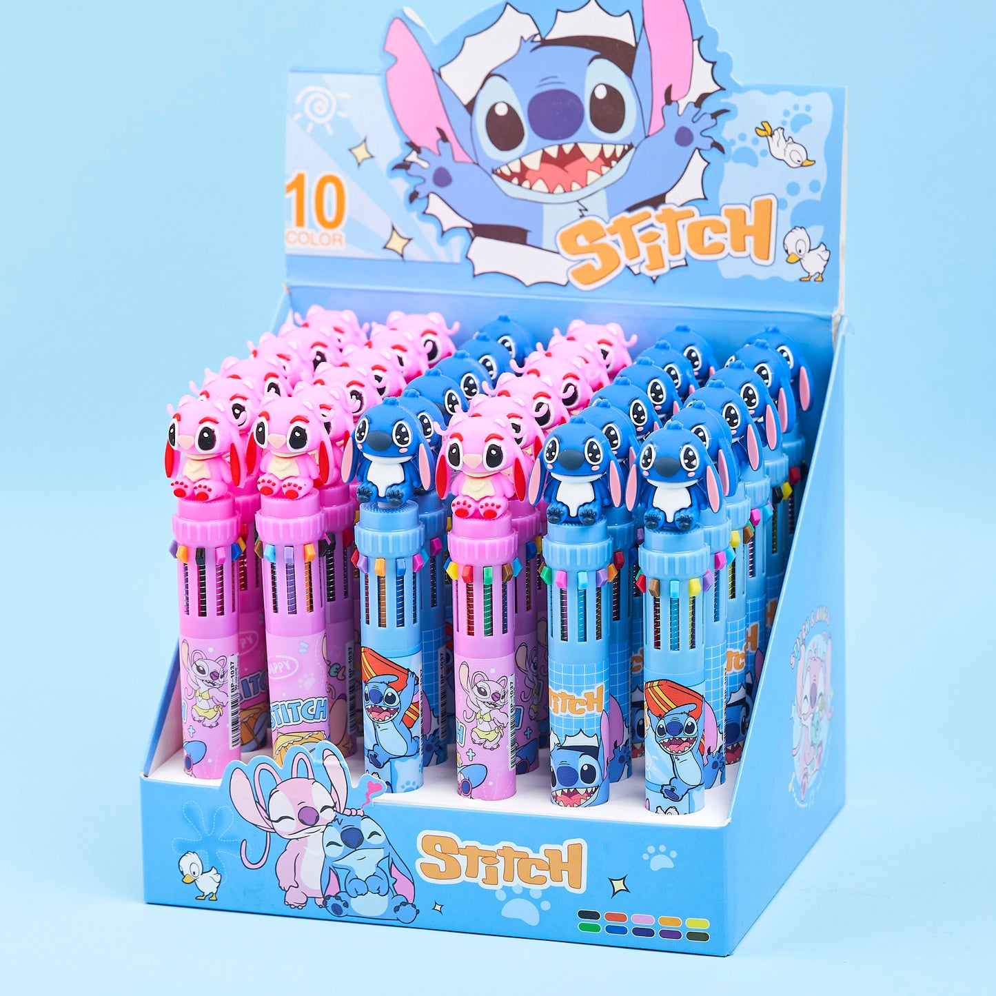 Stitch &Angel 10 Color Pen
