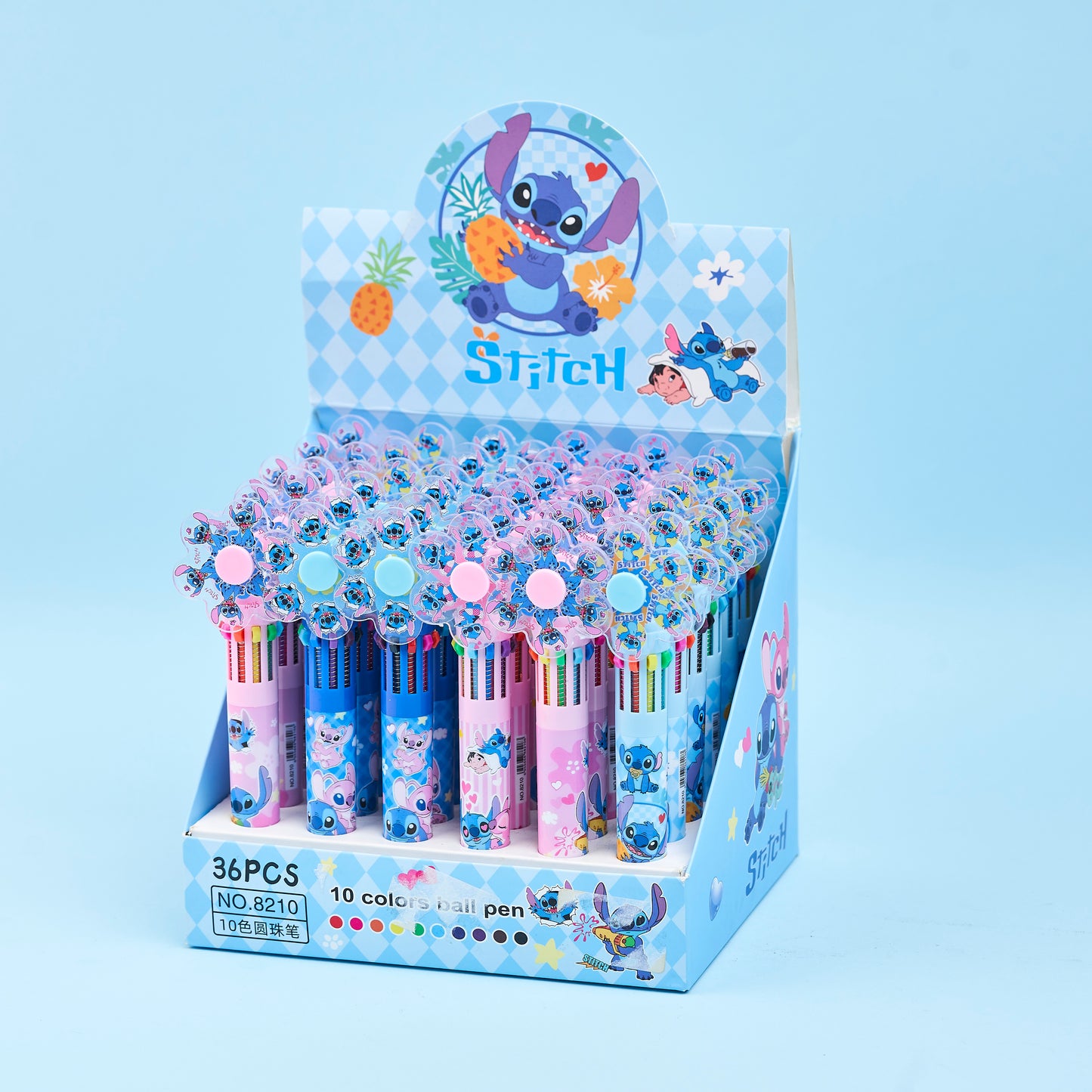 Stitch & Angel spinner 10 Color Pen