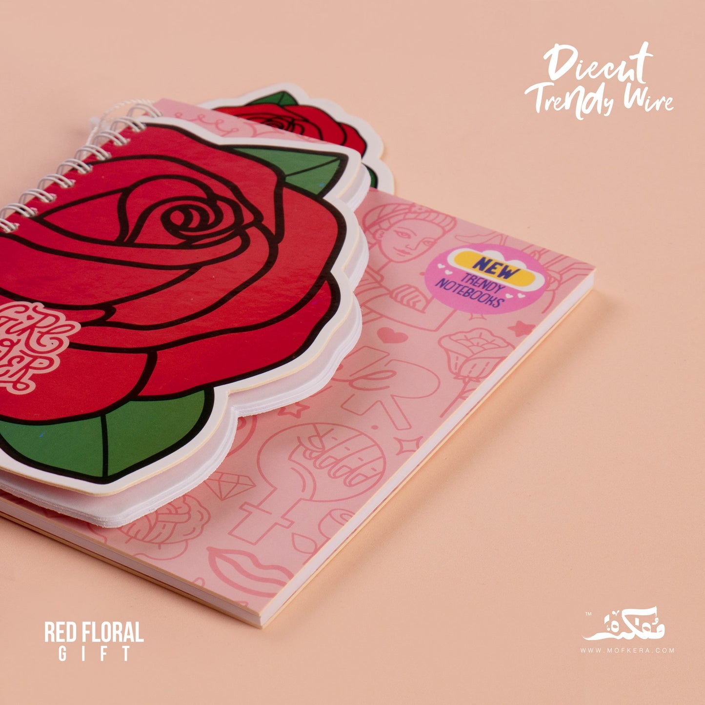 Red Flower Diecut Wire