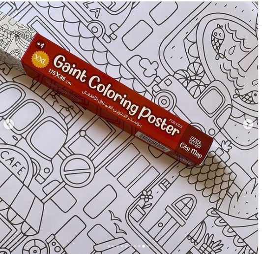 CITY MAP - GIANT COLORING POSTER