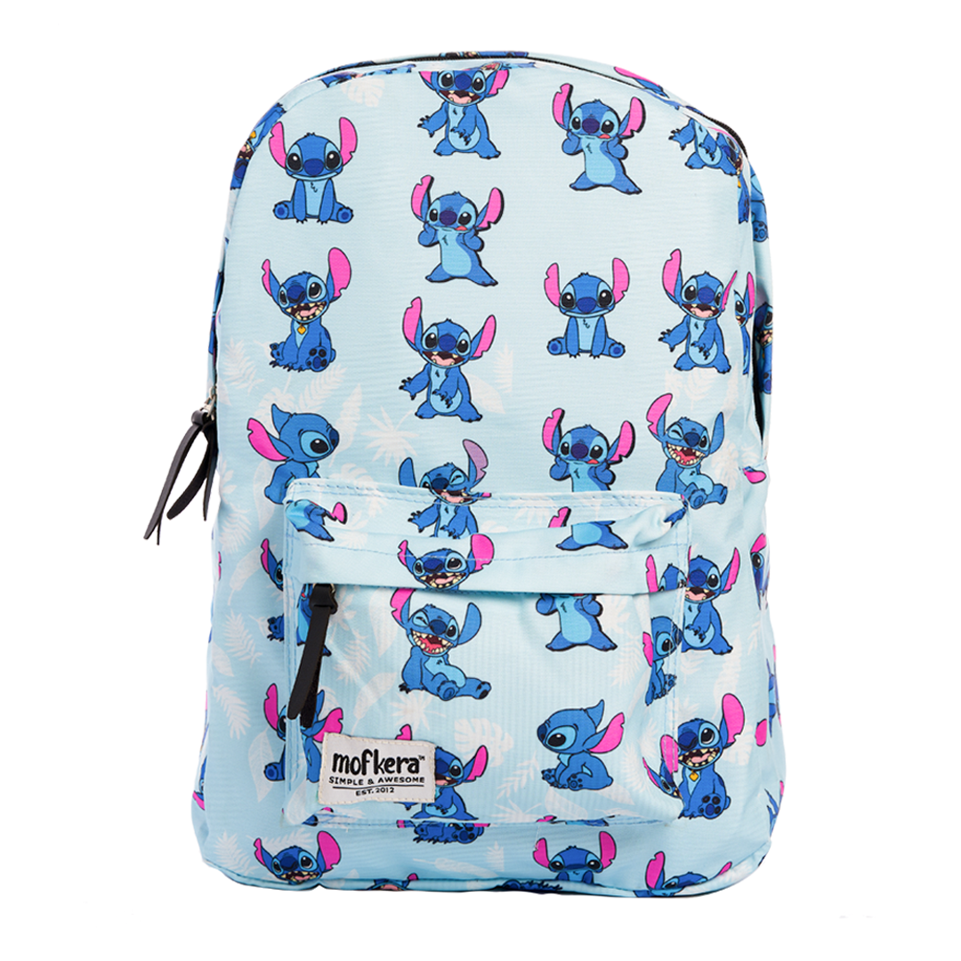 Safta Stitch Happy Zaino Scuola Per Bambini | 33x14x42 Cm Azzurro | Adattabile Al Carrello | Leggero E Resistente