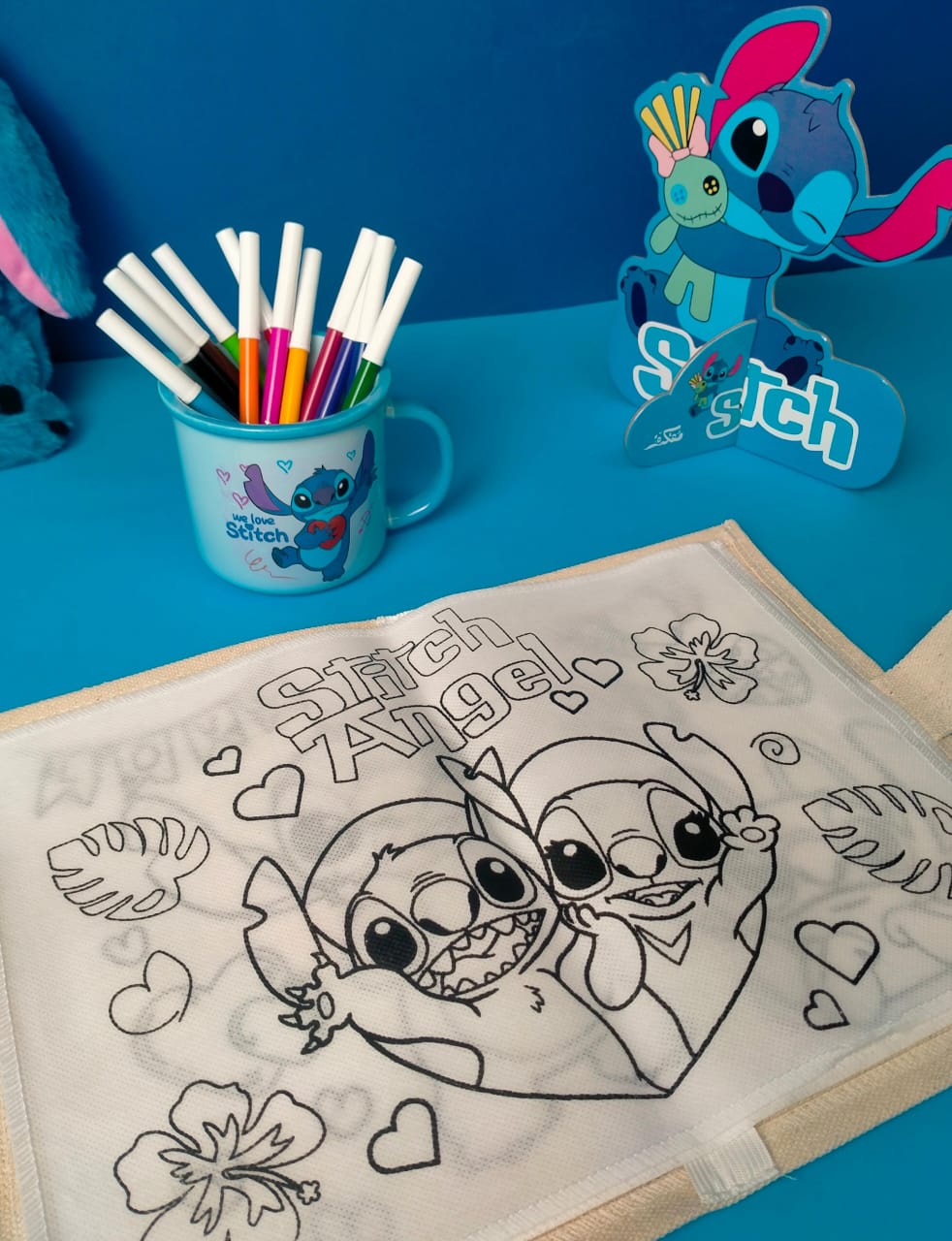 STITCH & ANGEL WASHABLE COLORING BOOK