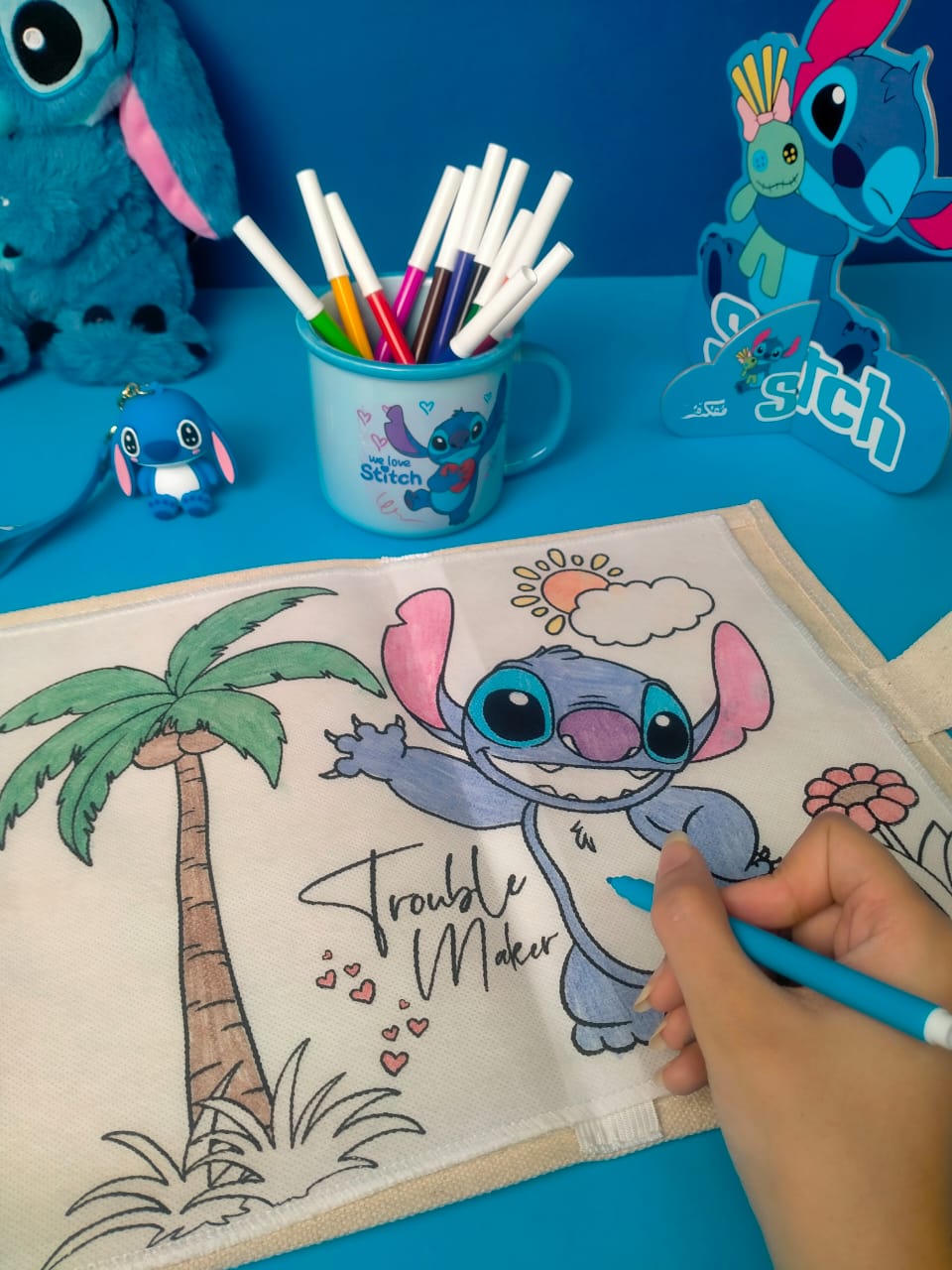 STITCH & ANGEL WASHABLE COLORING BOOK