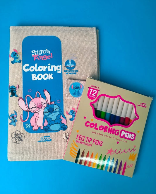 STITCH & ANGEL WASHABLE COLORING BOOK