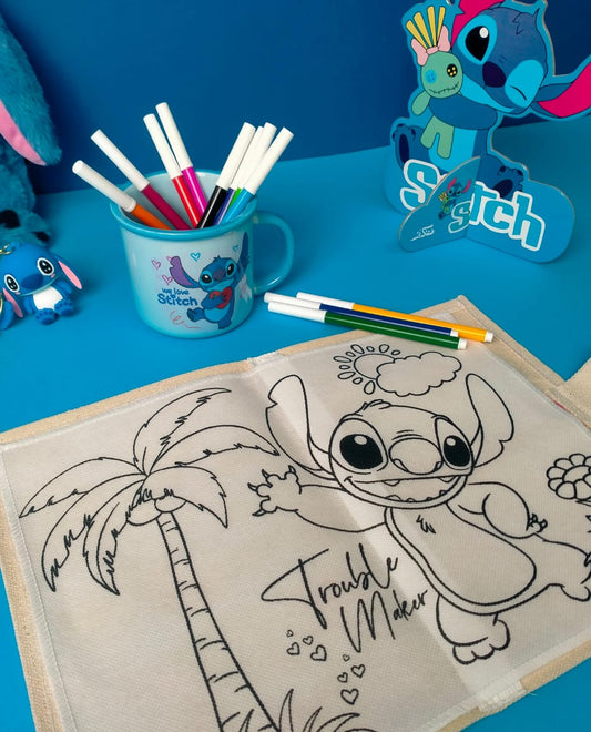 STITCH & ANGEL WASHABLE COLORING BOOK