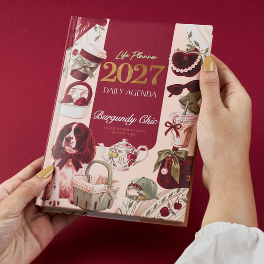 Burgundy Chic Hardcover Agenda 2027