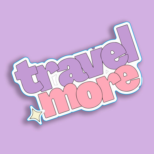 Travel More Laptop Stiker