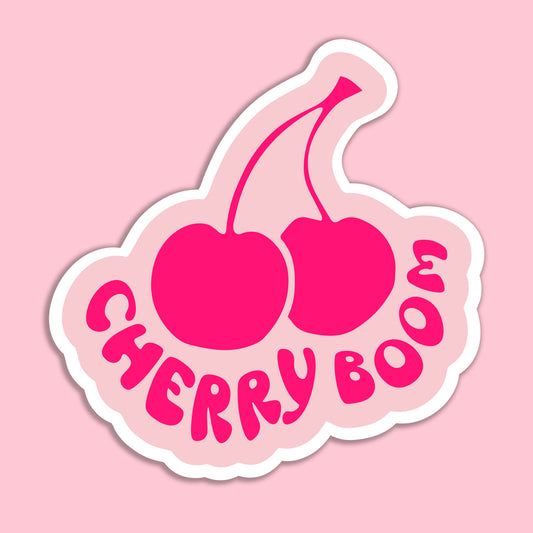 Cherry Boom Laptop Stiker