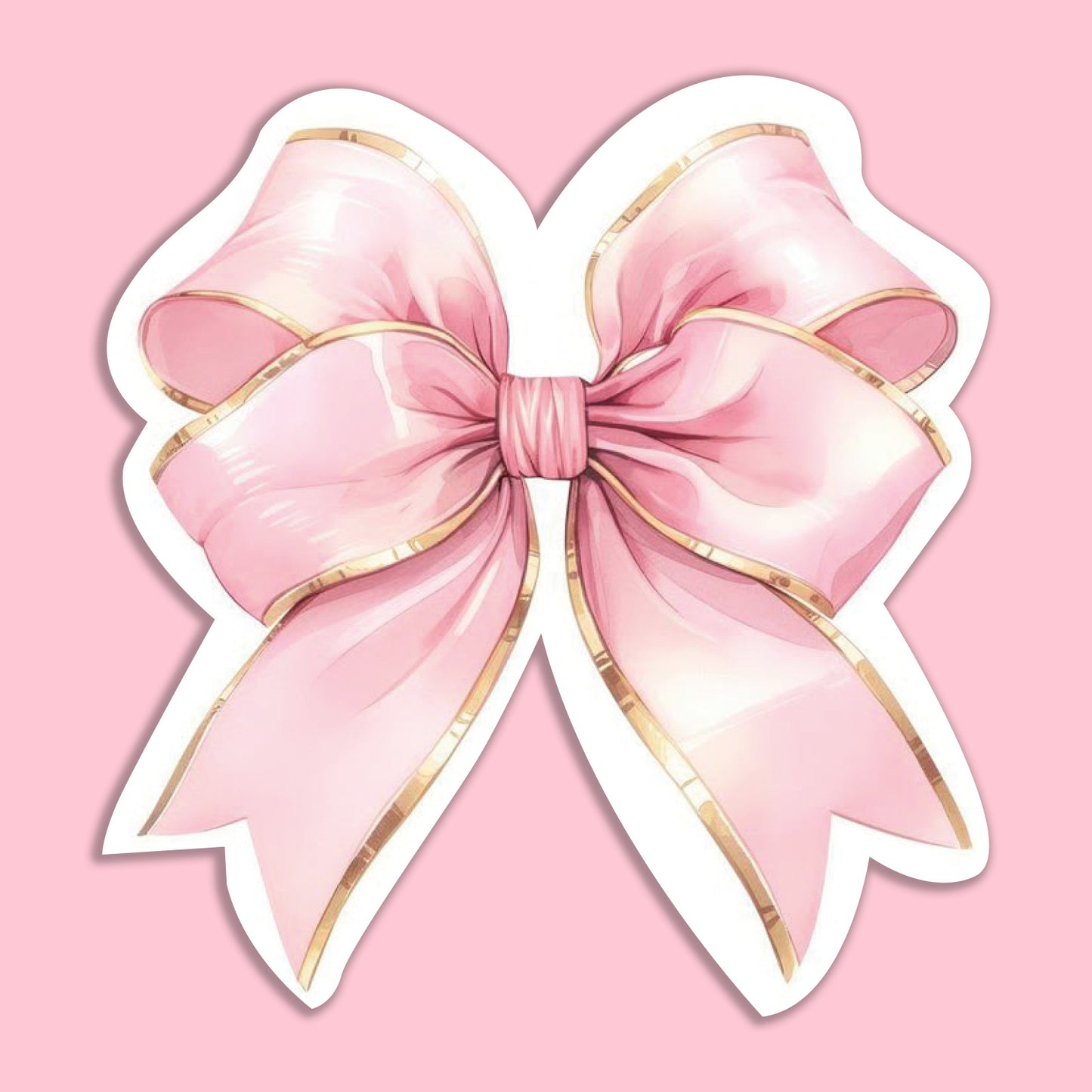 Pink Bow Laptop Stiker 1