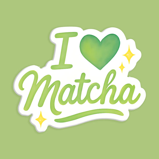 I Love Matcha Laptop Stiker