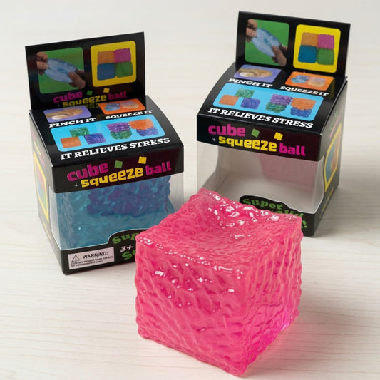 Textured Cube Squeeze Ball