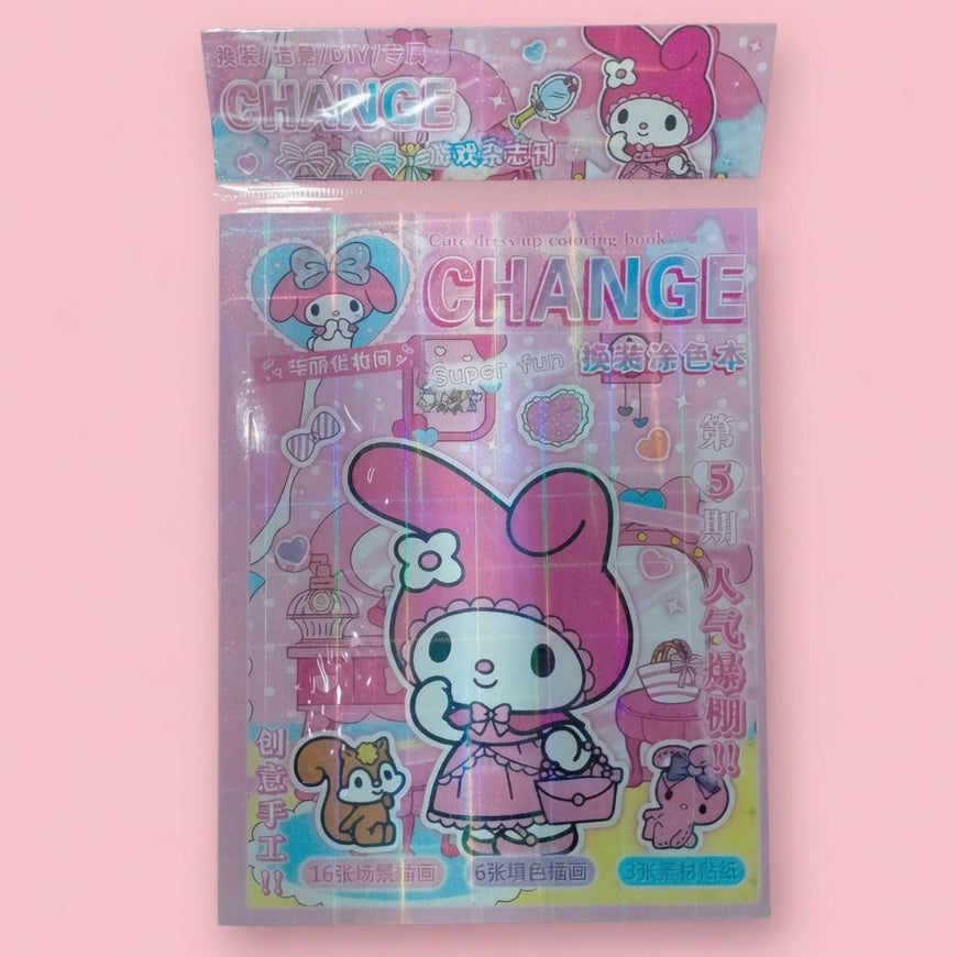 Cute Dress Up Coloring Book