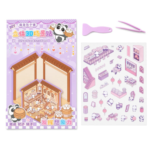 Panda Diy 3D Scene Stickers