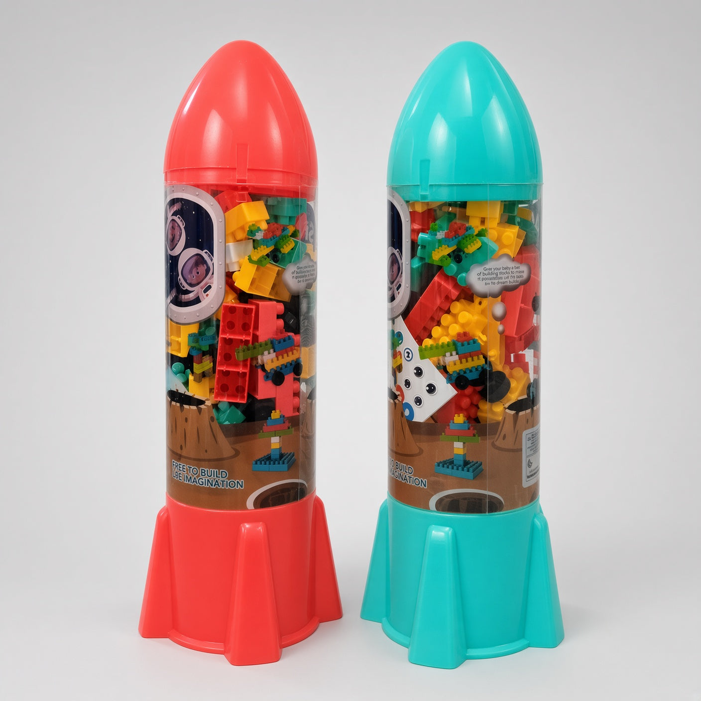 Space Assembled Buildings Blocks Rocket