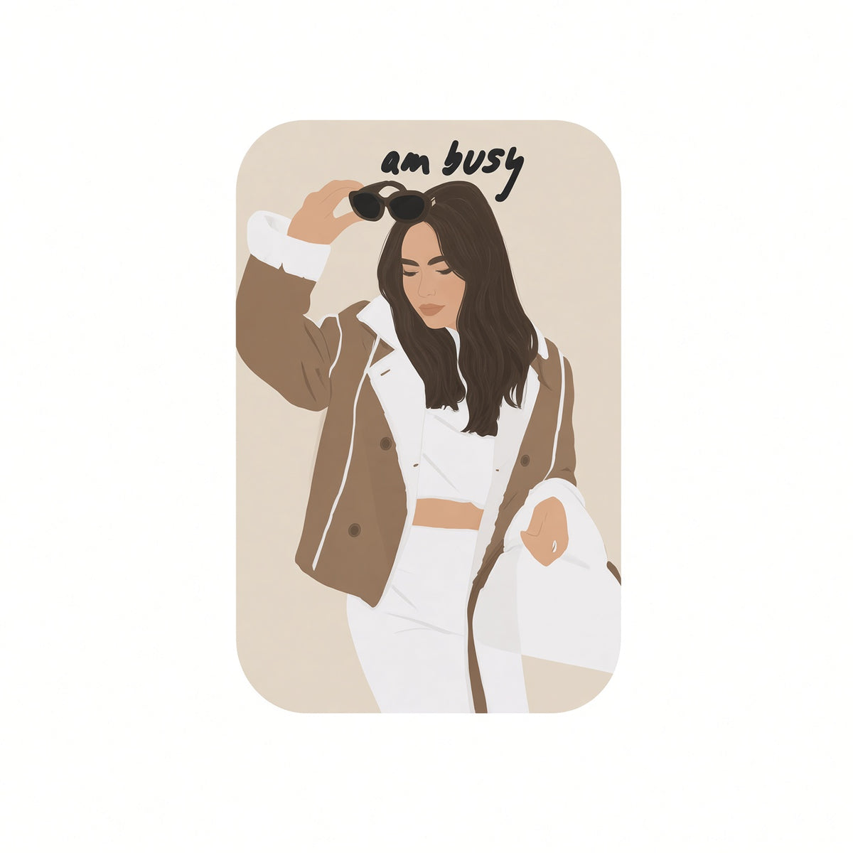 Am Busy Laptop Sticker