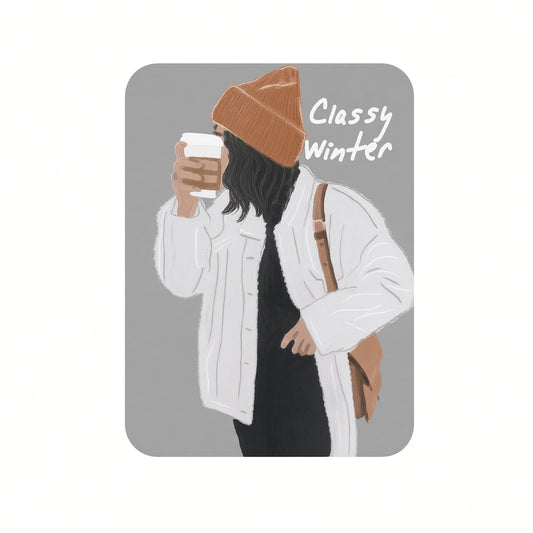Classy Winter Laptop Sticker