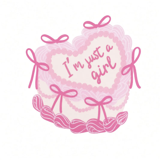 I'm Just a Girl Laptop Sticker
