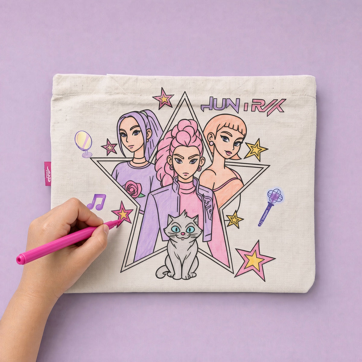 K.pop Star Washable & Reusable Coloring Bag