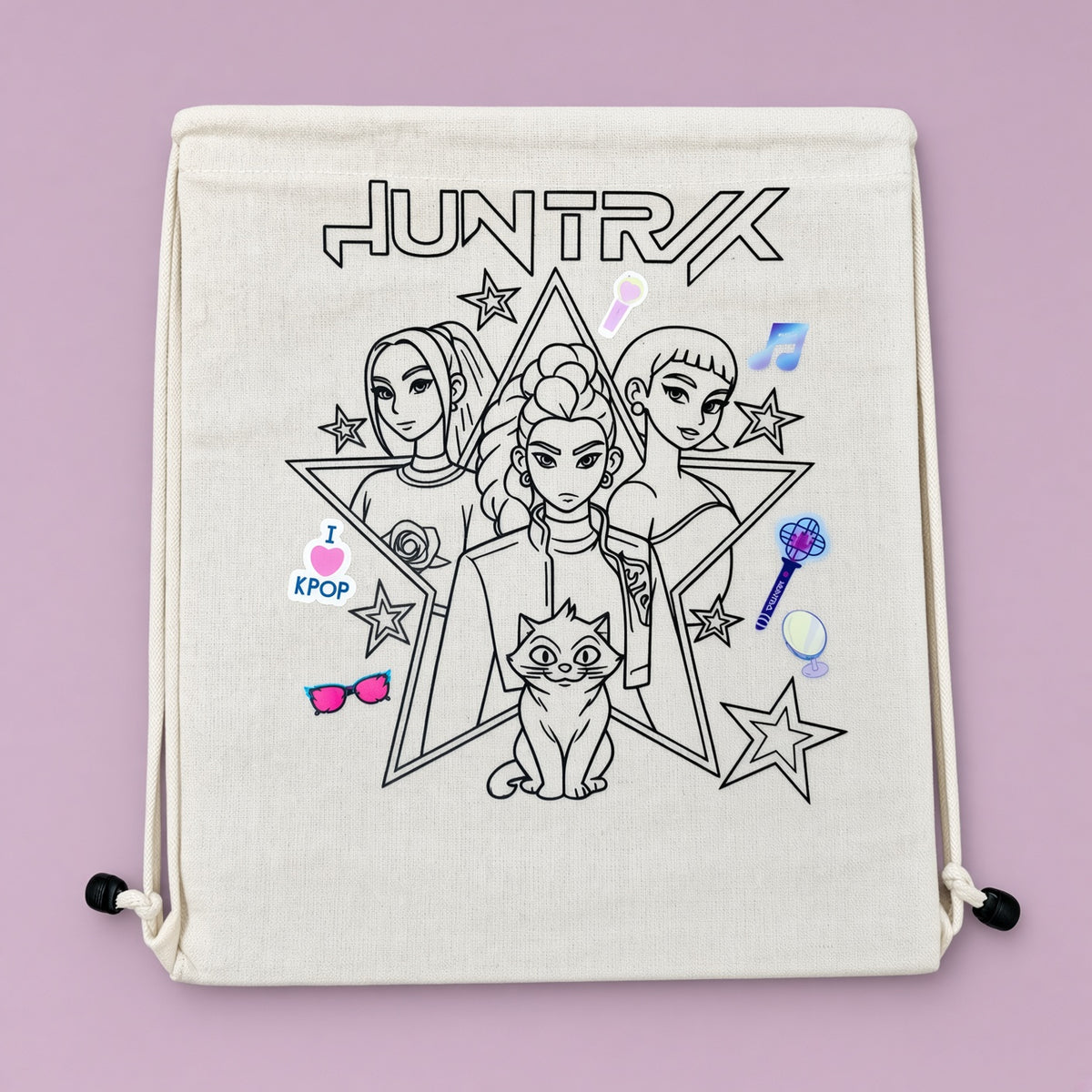 K.pop Backpack Washable & Reusable Coloring Bag