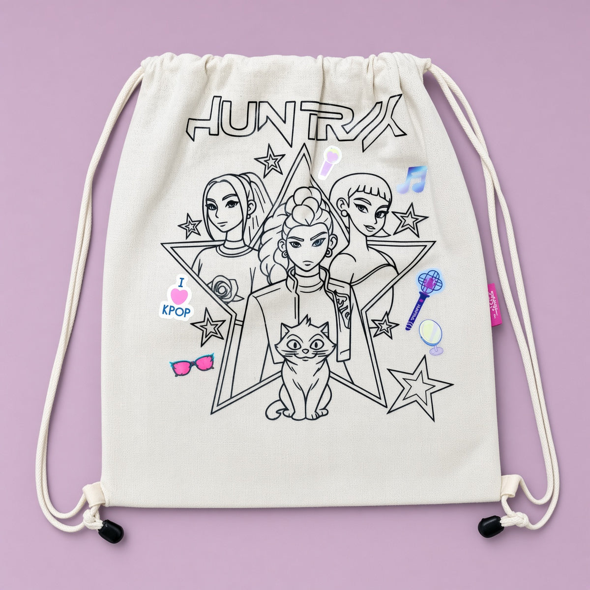 K.pop Backpack Washable & Reusable Coloring Bag