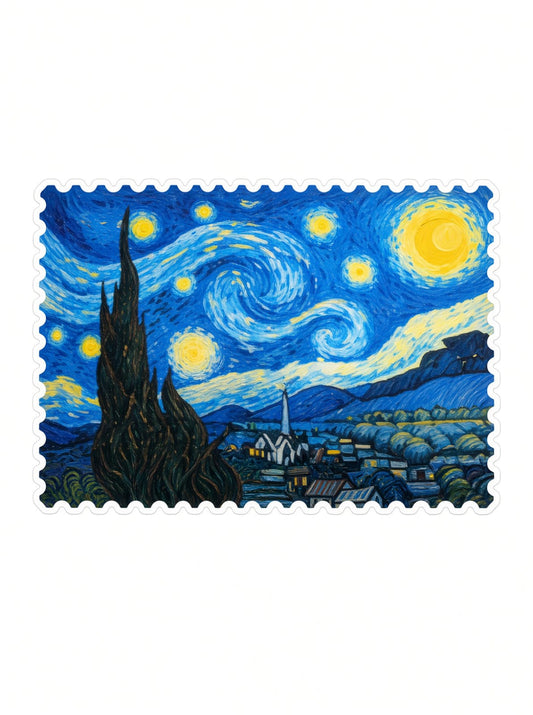 Starry Night Laptop Sticker