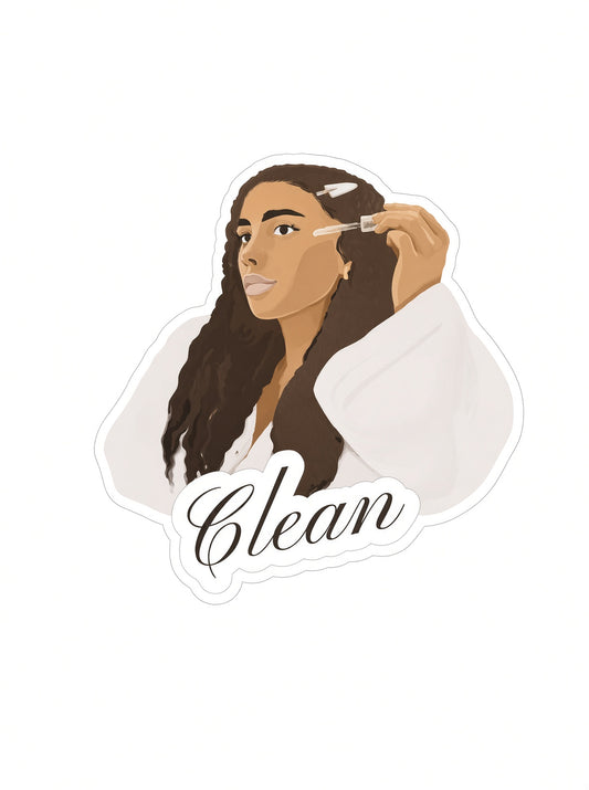 Clean Girl Laptop Sticker