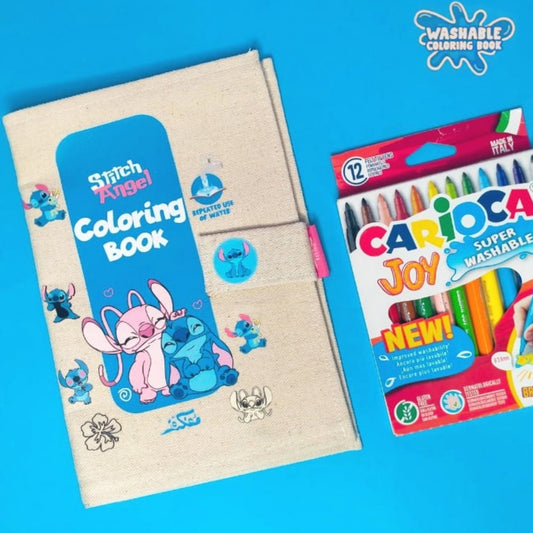 STITCH & ANGEL WASHABLE COLORING BOOK
