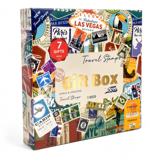 Travel Stamps Gift Box