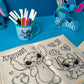 STITCH & ANGEL WASHABLE COLORING BOOK