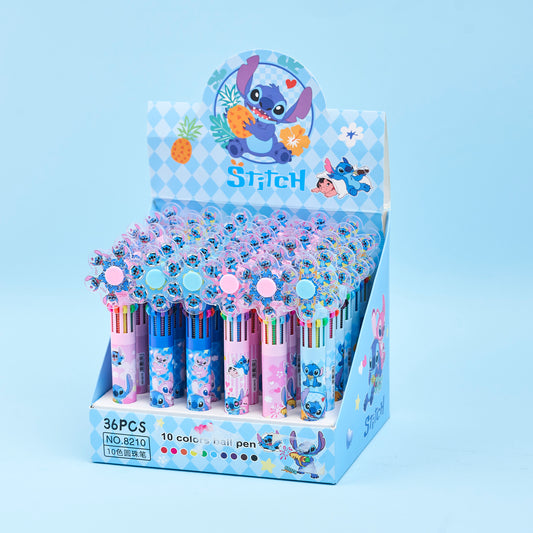 Stitch & Angel spinner 10 Color Pen